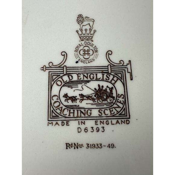 Royal Doulton Old English Coaching Scenes Dinner Plate Rare Mint - Picture 7 of 8